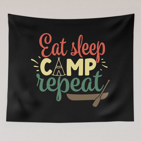 Item preview, Eat Sleep Camp Repeat - Camping Lovers designed and sold by DebbisPalette.