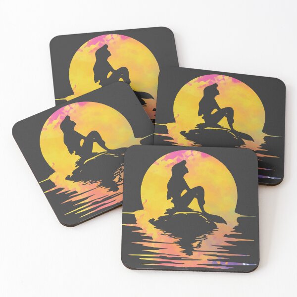 Item preview, Little Mermaid - Pink, Orange, Yellow, Green Watercolor Style designed and sold by AmberFTVault.