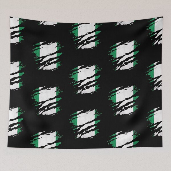 Item preview, Nigeria - national flag, scratches, cracks designed and sold by Mohja-Design.
