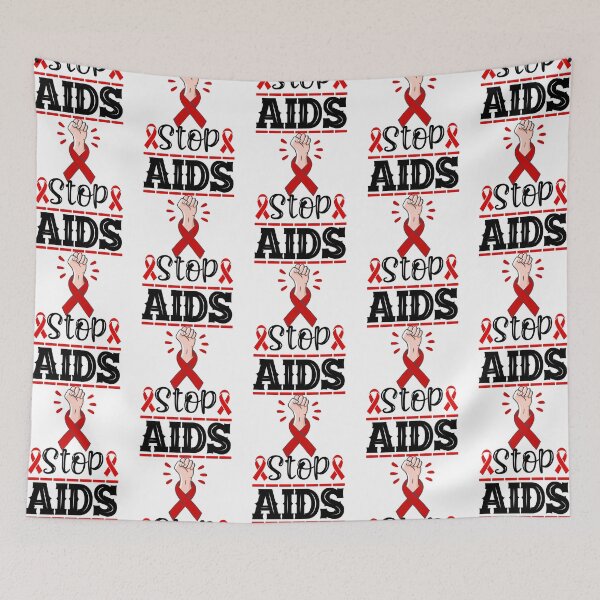 Item preview, Stop Aids Red Ribbon Day Support for World Aids Day Awareness designed and sold by Zeus-Studio.