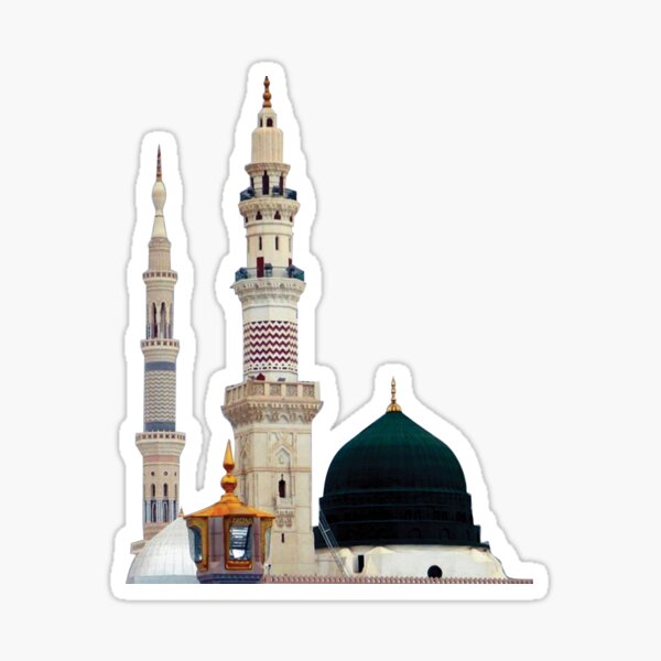 Item preview, Islamic Wall Art, Al-Masjid an-Nabawi Great Mosque of Mecca Quran Umrah, islamic, gray and green mosque, building, mosque designed and sold by AnadAA.
