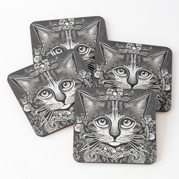 Item preview, one-of-a-kind Cat - Black and white designed and sold by The-Meraki-Man.