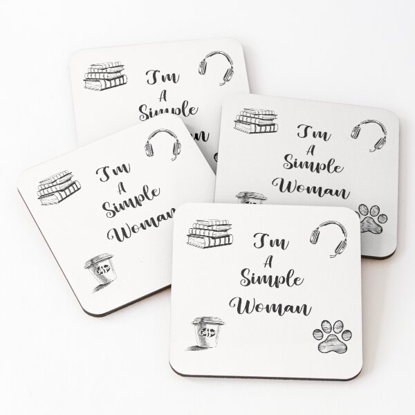 Item preview, I’m A Simple Woman Books Coffee Cat Animal cask designed and sold by LiteforART.