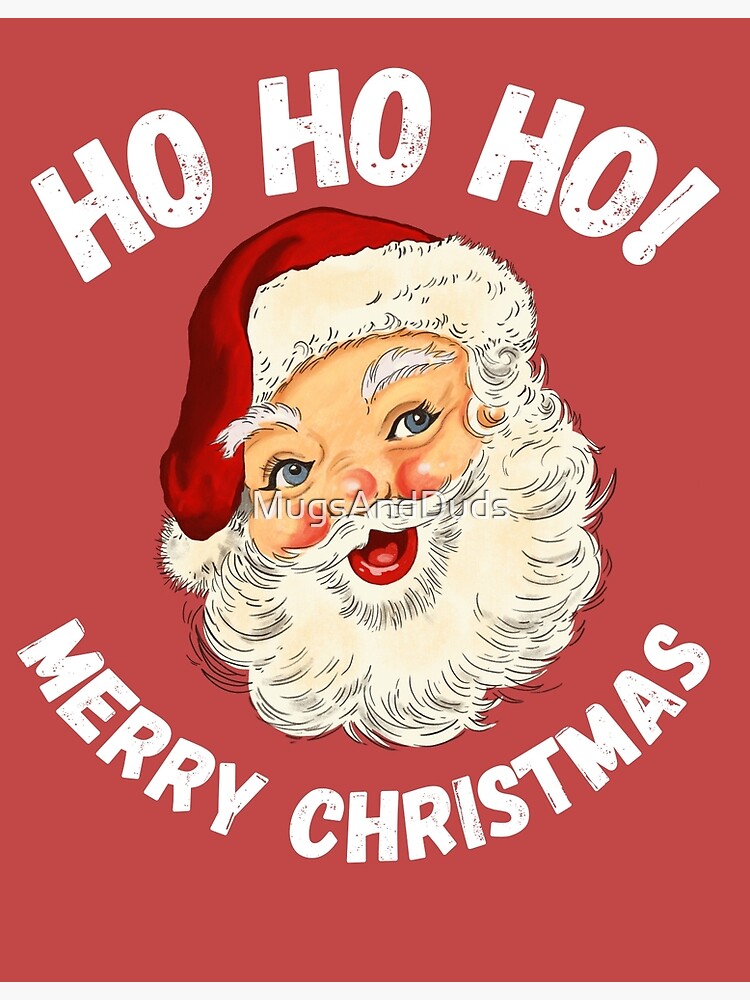 HO HO HO! Merry Christmas - Vintage Santa Claus | Greeting Card