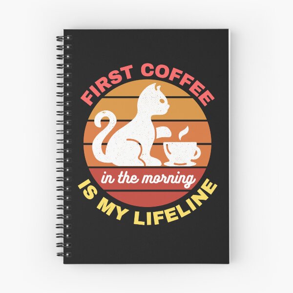 Item preview, Catoffee: First coffee in the morning is my lifeline, Cat having coffee designed and sold by dsignstore911.