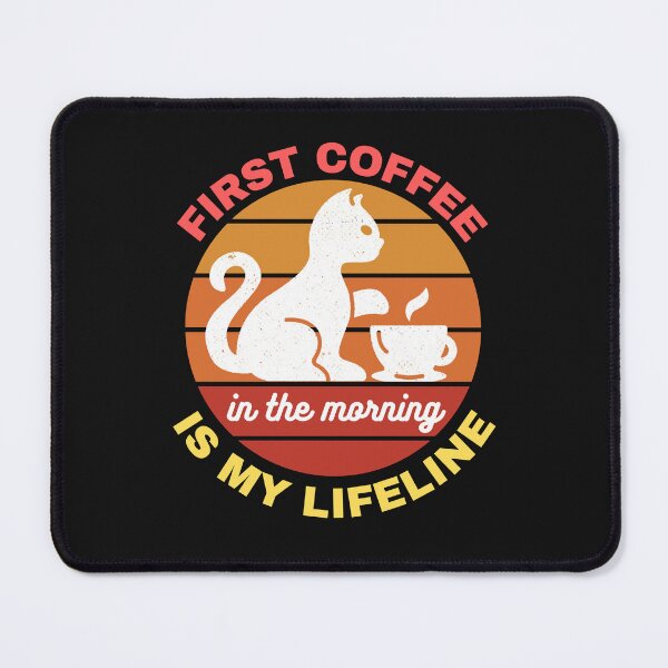 Item preview, Catoffee: First coffee in the morning is my lifeline, Cat having coffee designed and sold by dsignstore911.