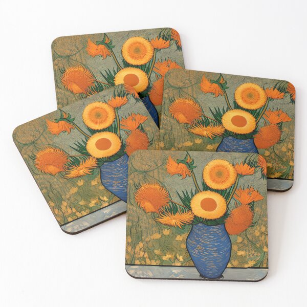 Item preview, Van Gogh Inspired - Tournesols Orange Et Jaune Floral designed and sold by meggydesigns.