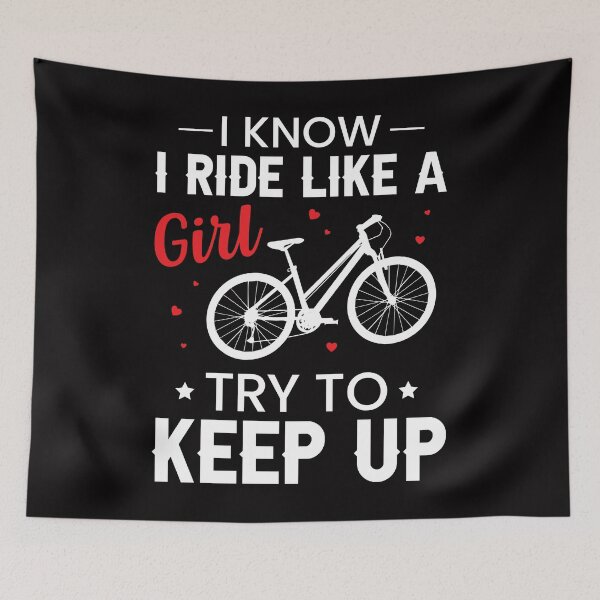 Item preview, iknow i rid like a girl try to keep up mountain biking MTB Funny Mountain Bike Art For Men Women designed and sold by mohmmed22.
