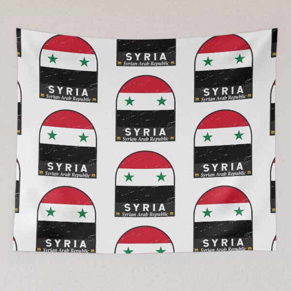 Item preview, Syria Flag Emblem Distressed Vintage designed and sold by KrisSidDesigns.