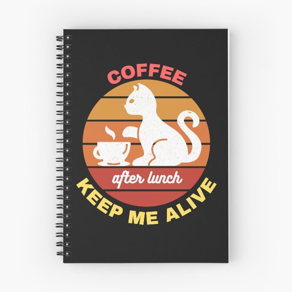 Item preview, Catoffee: Coffee after lunch keep me alive left face, Cat having coffee designed and sold by dsignstore911.