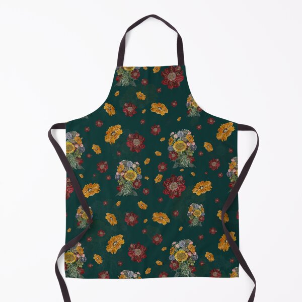 Item preview, Bouquet flower seamless pattern on green background designed and sold by Yana Mustafina | Boho Soulful Designs.