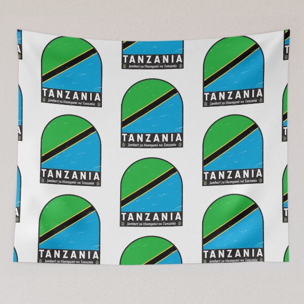 Item preview, Tanzania Flag Emblem Distressed Vintage designed and sold by KrisSidDesigns.