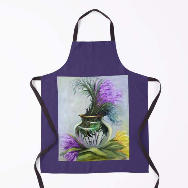 Item preview, Impressionistic flowers in an ornate vase, oil panting, still life designed and sold by OilPaintsHatts.