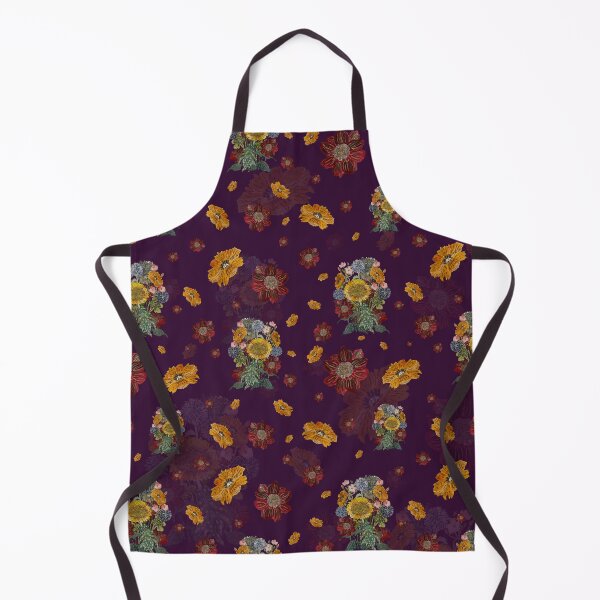 Artikelvorschau, Bouquet flower seamless pattern on violet background entworfen und verkauft von Yana Mustafina | Boho Soulful Designs.