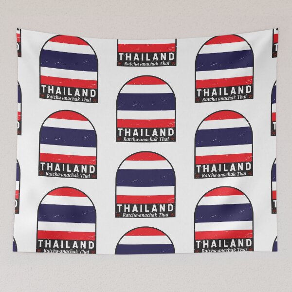 Item preview, Thailand Flag Emblem Distressed Vintage designed and sold by KrisSidDesigns.