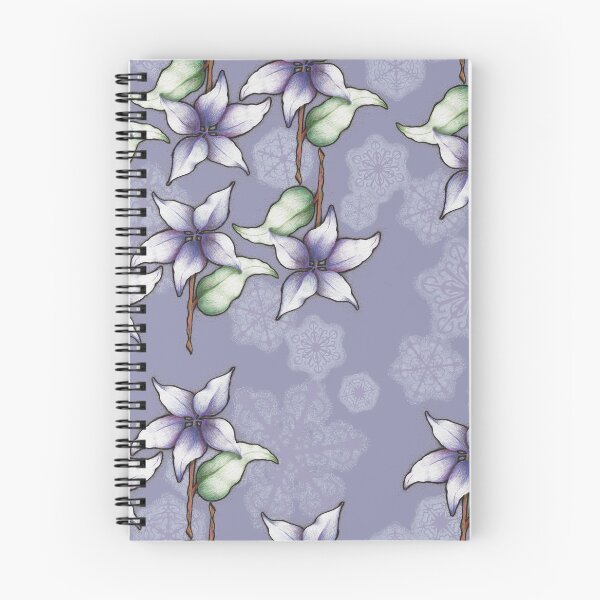 Item preview, Poinsettias and Snowflakes Repeat Pattern Purple designed and sold by aZillionLines.