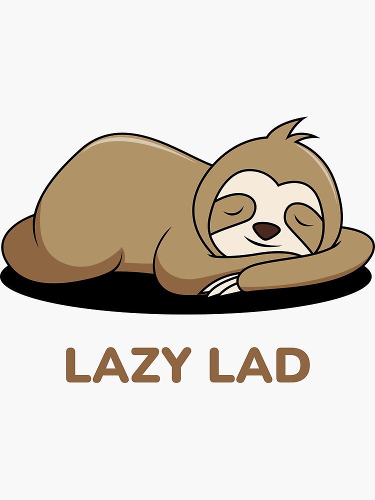 art-showing-lazy-person-sticker-for-sale-by-penerist-redbubble