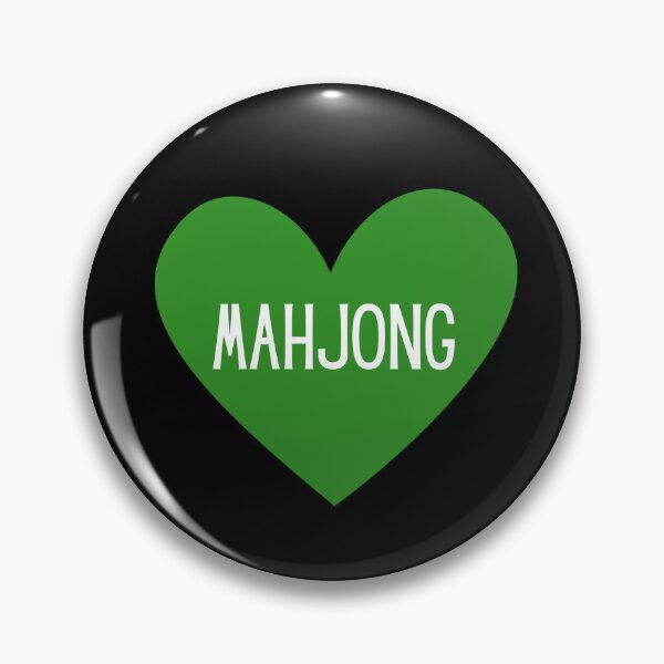 Item preview, I Love Mahjong Green Heart designed and sold by NinniSilver.