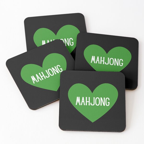 Item preview, I Love Mahjong Green Heart designed and sold by NinniSilver.