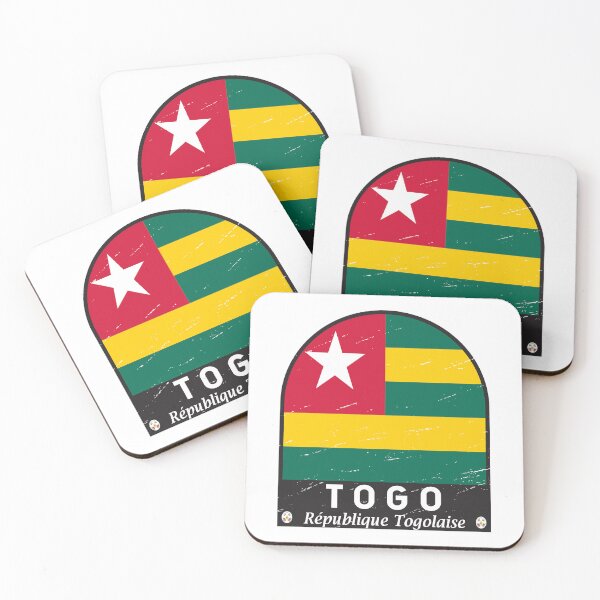 Item preview, Togo Flag Emblem Distressed Vintage designed and sold by KrisSidDesigns.