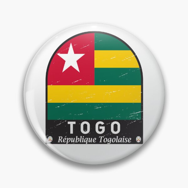 Item preview, Togo Flag Emblem Distressed Vintage designed and sold by KrisSidDesigns.