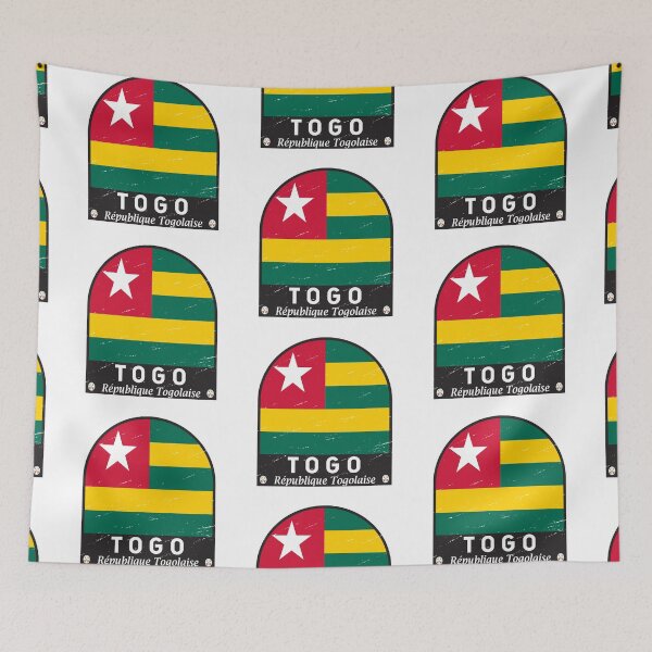 Item preview, Togo Flag Emblem Distressed Vintage designed and sold by KrisSidDesigns.