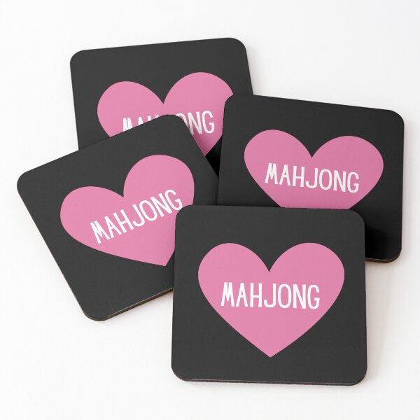 Item preview, I Love Mahjong Pink Heart designed and sold by NinniSilver.