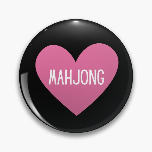Item preview, I Love Mahjong Pink Heart designed and sold by NinniSilver.