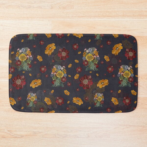 Artikelvorschau, Bouquet flower seamless pattern on dark background entworfen und verkauft von Yana Mustafina | Boho Soulful Designs.