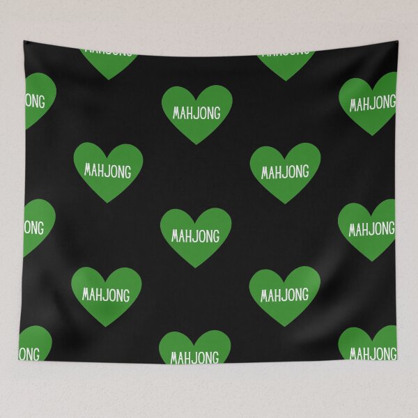 Item preview, I Love Mahjong Green Heart designed and sold by NinniSilver.