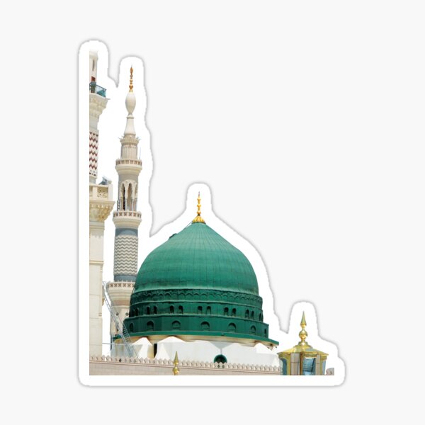 Item preview, Islamic Wall Art, Al-Masjid an-Nabawi Great Mosque of Mecca Quran Umrah, islamic, gray and green mosque1 designed and sold by AnadAA.