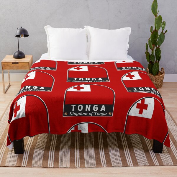Item preview, Tonga Flag Emblem Distressed Vintage designed and sold by KrisSidDesigns.