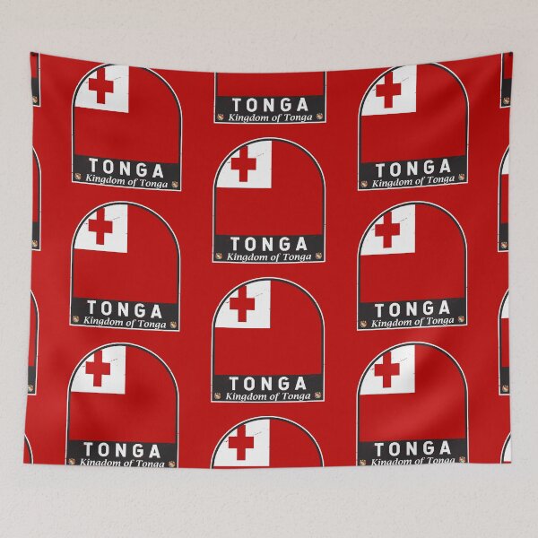 Item preview, Tonga Flag Emblem Distressed Vintage designed and sold by KrisSidDesigns.