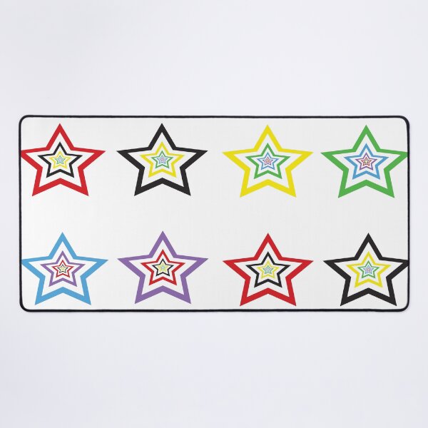 Item preview, Colorful Stars Pattern Red Blue yellow Green Purple Black designed and sold by ValeriesGallery.