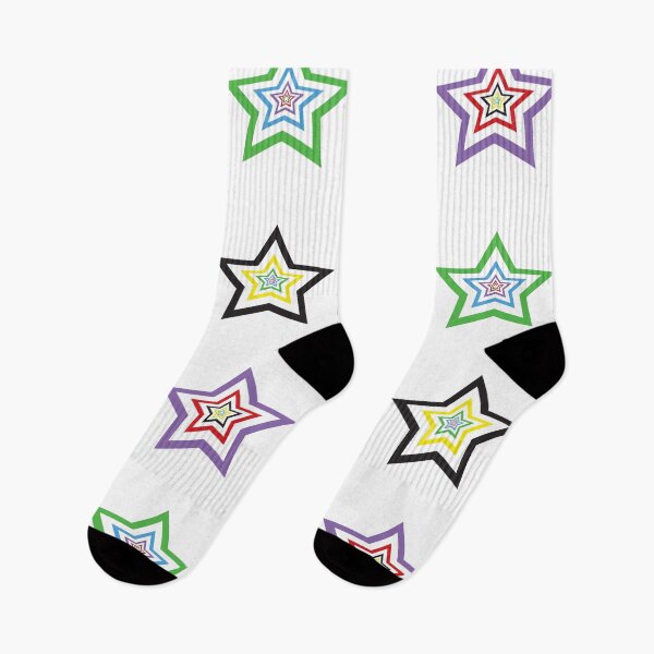 Item preview, Colorful Stars Pattern Red Blue yellow Green Purple Black designed and sold by ValeriesGallery.