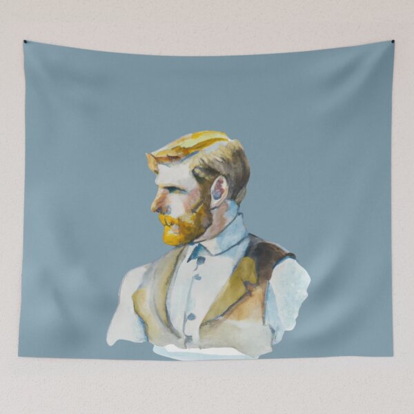 Item preview, Vintage portrait blonde man, blonde man antique portrait, classical original portrait, old portrait, artist painting, old painting,  designed and sold by Artsareus.