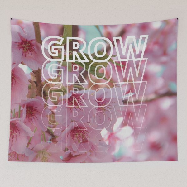 Item preview, GROW (above) - Pure Pink Floral Blossoms designed and sold by AliceSLee.