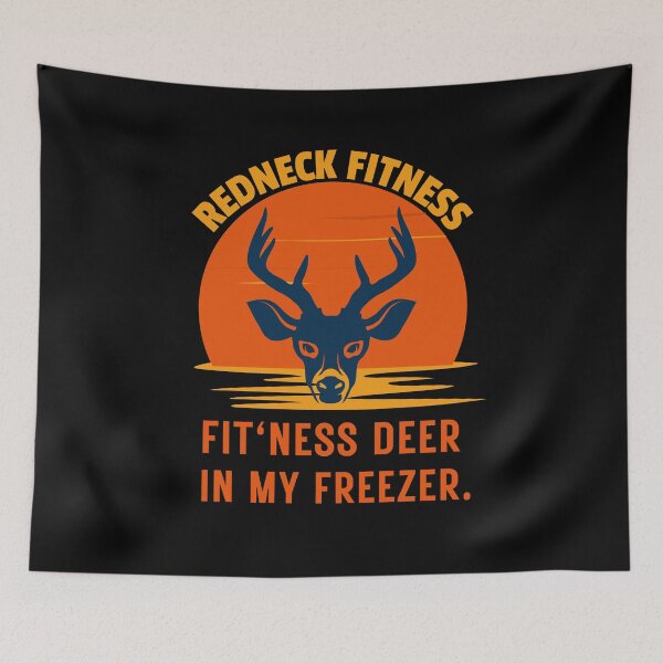 Item preview, Redneck Fitness Deer Hunting Funny Outdoors Saying designed and sold by OutdoorsZee1.