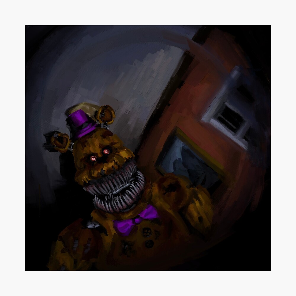 Nightmare Fredbear Poster for Sale by SmolSquooshShop