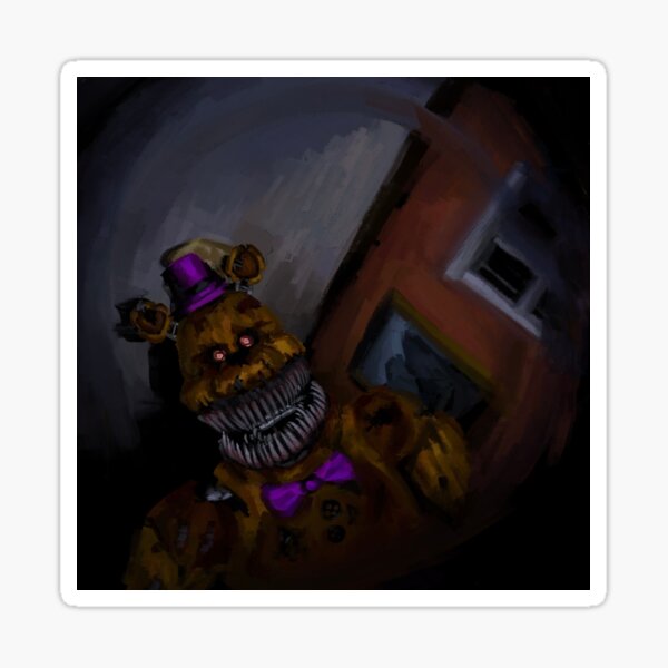 FNAF Nightmare Fredbear Fanart Sticker for Sale by tayatarantula