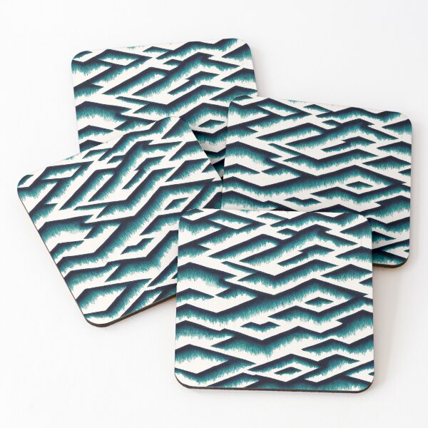 Item preview, Geometric Pattern, Teal Water Color designed and sold by GrimCutie.