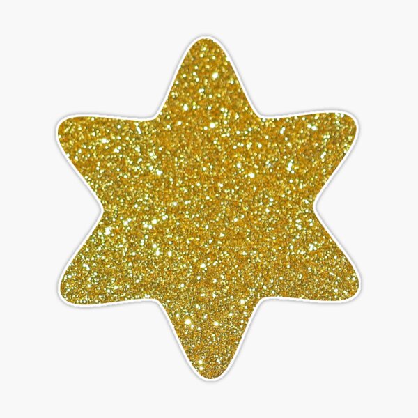 Gold star sticker sparkling gold star - Gold Star - Sticker