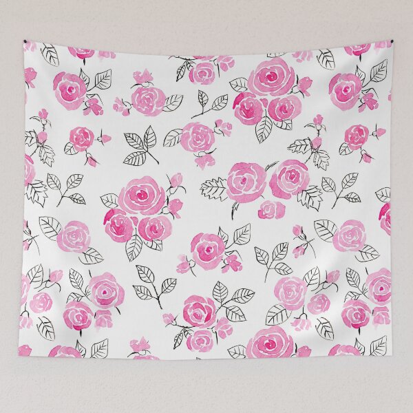 Item preview, Pink watercolor roses pattern designed and sold by Katerina Mitkova Kirilova.