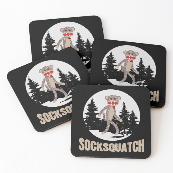 Item preview, Sock Monkey Sasquatch Socksquatch, Funny Bigfoot Sighting  designed and sold by Maria Garcia.