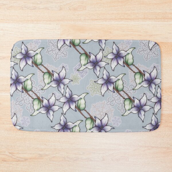 Item preview, Poinsettias and Snowflakes - Lavendar and Pastel Diagonal Stripe Repeat Pattern designed and sold by aZillionLines.