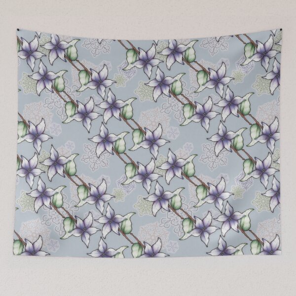 Item preview, Poinsettias and Snowflakes - Lavendar and Pastel Diagonal Stripe Repeat Pattern designed and sold by aZillionLines.