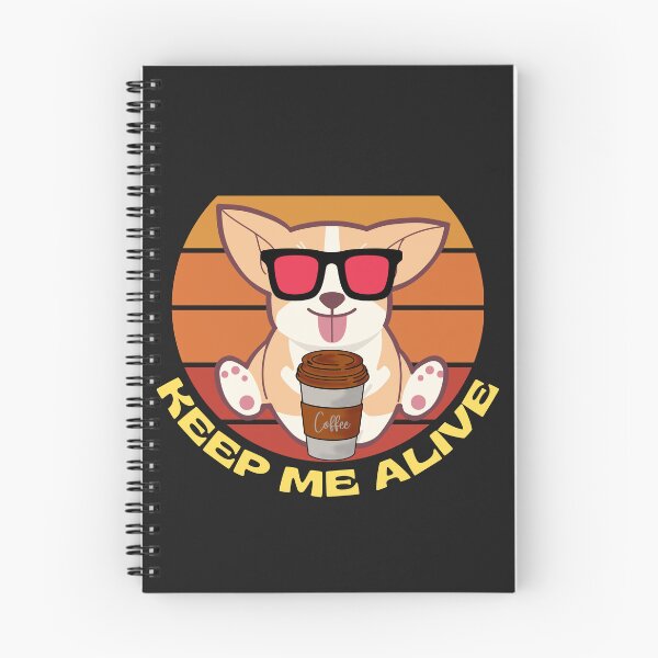 Item preview, Coffee keep me alive, dog having coffee designed and sold by dsignstore911.