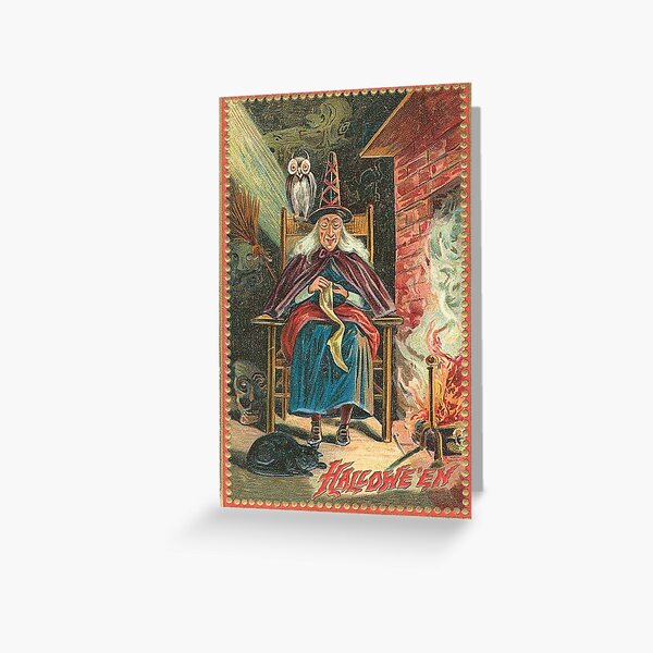 Item preview, Vintage Halloween Greeting Cards Classic Posters designed and sold by ⭐⭐⭐⭐⭐ Art Geeky.