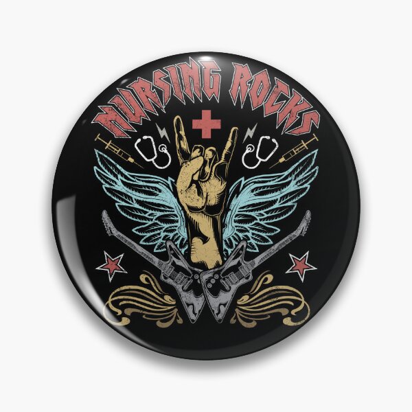 Item preview, Nursing Rocks Rock Music Lover Hand Horns designed and sold by jmbeezee.