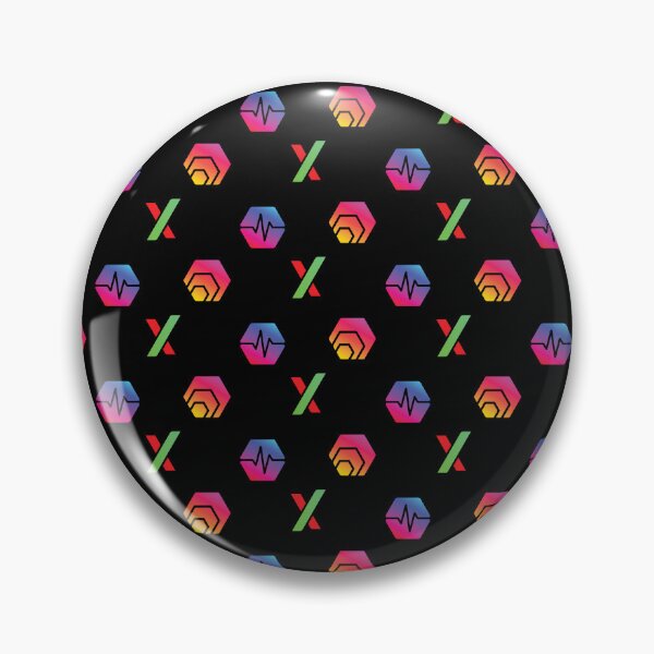 Item preview, Hex, Pulsechain and PulseX Crypto pattern (Version 1 on Black) designed and sold by OnlyHexFans.
